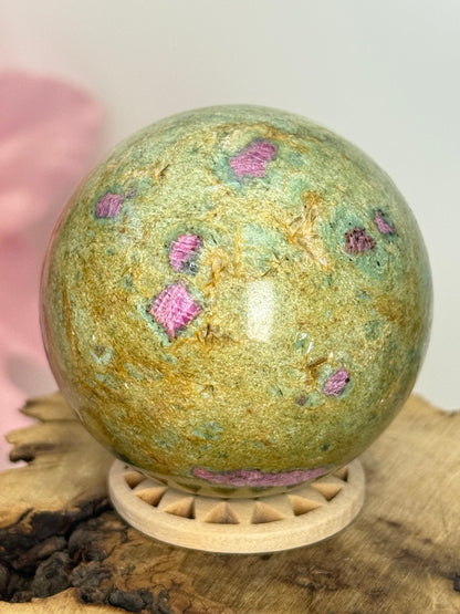 Ruby In Fuschite Sphere