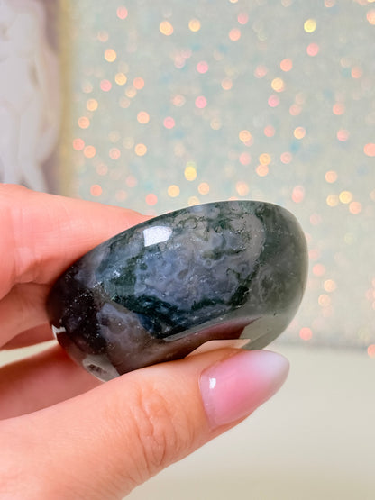 Mini Moss Agate Bowl (E)