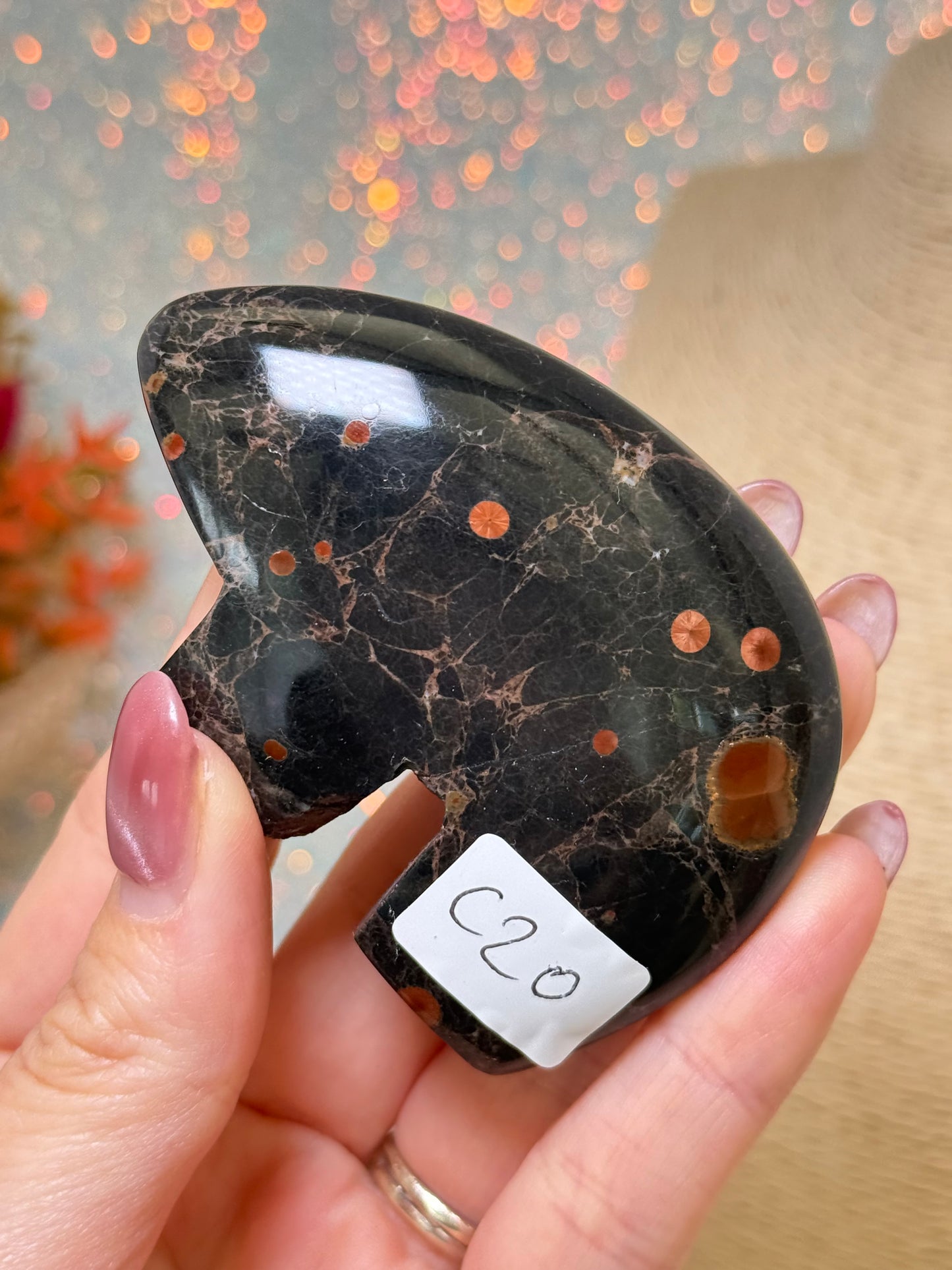 Peanut Obsidian Zuni Bears