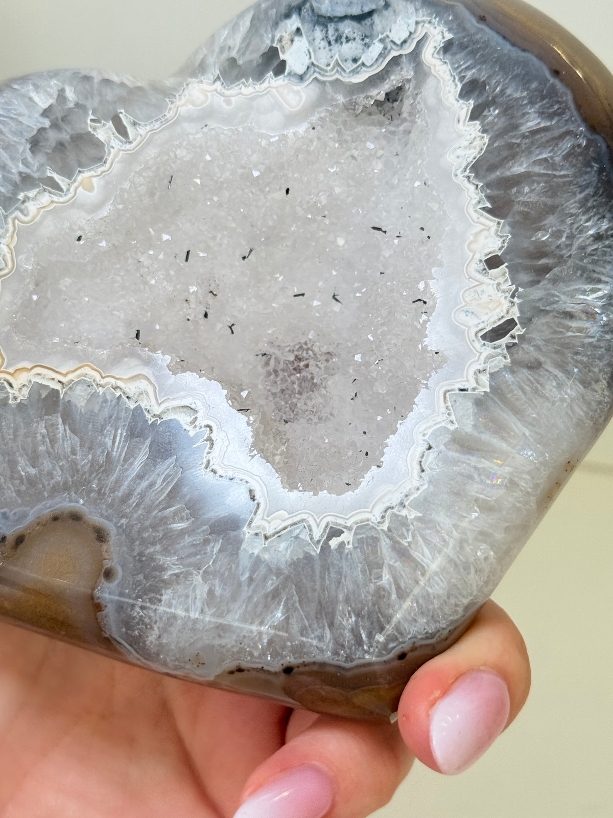Brazilian Agate Heart With Stand