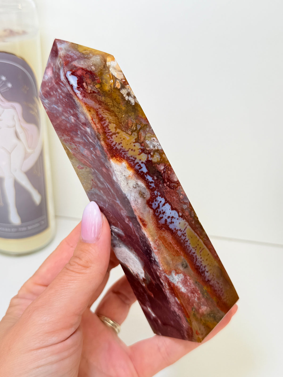 Purple Chalcedony & Jasper Tower (Indonesia)