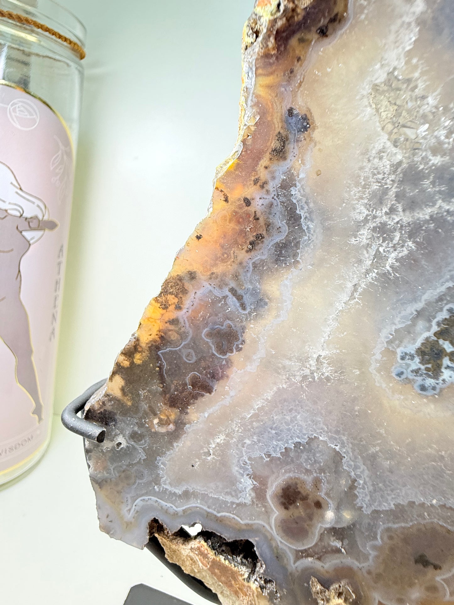 Brazilian Agate Slice On Stand