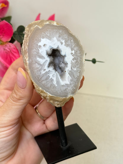 Agate Geode On Stand