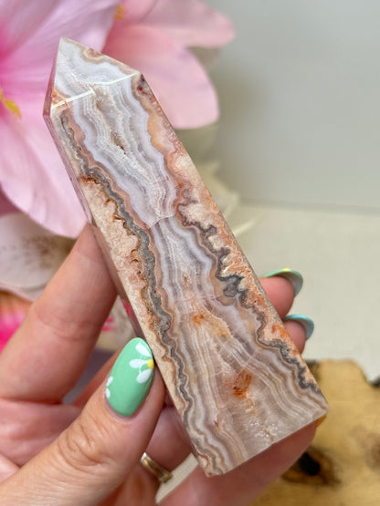 Pink Crazy Lace Agate Tower (Indonesia)