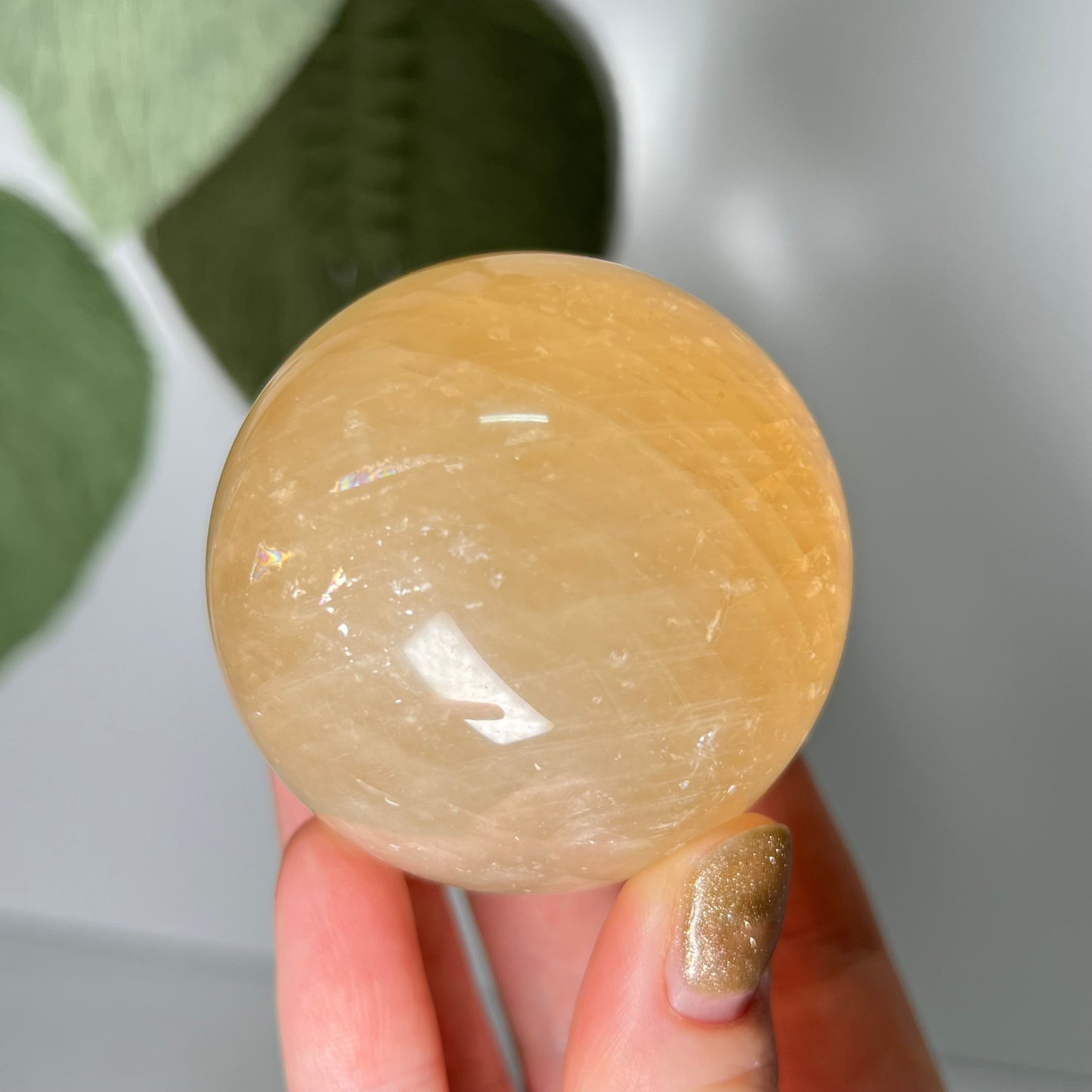 Honey Calcite Sphere