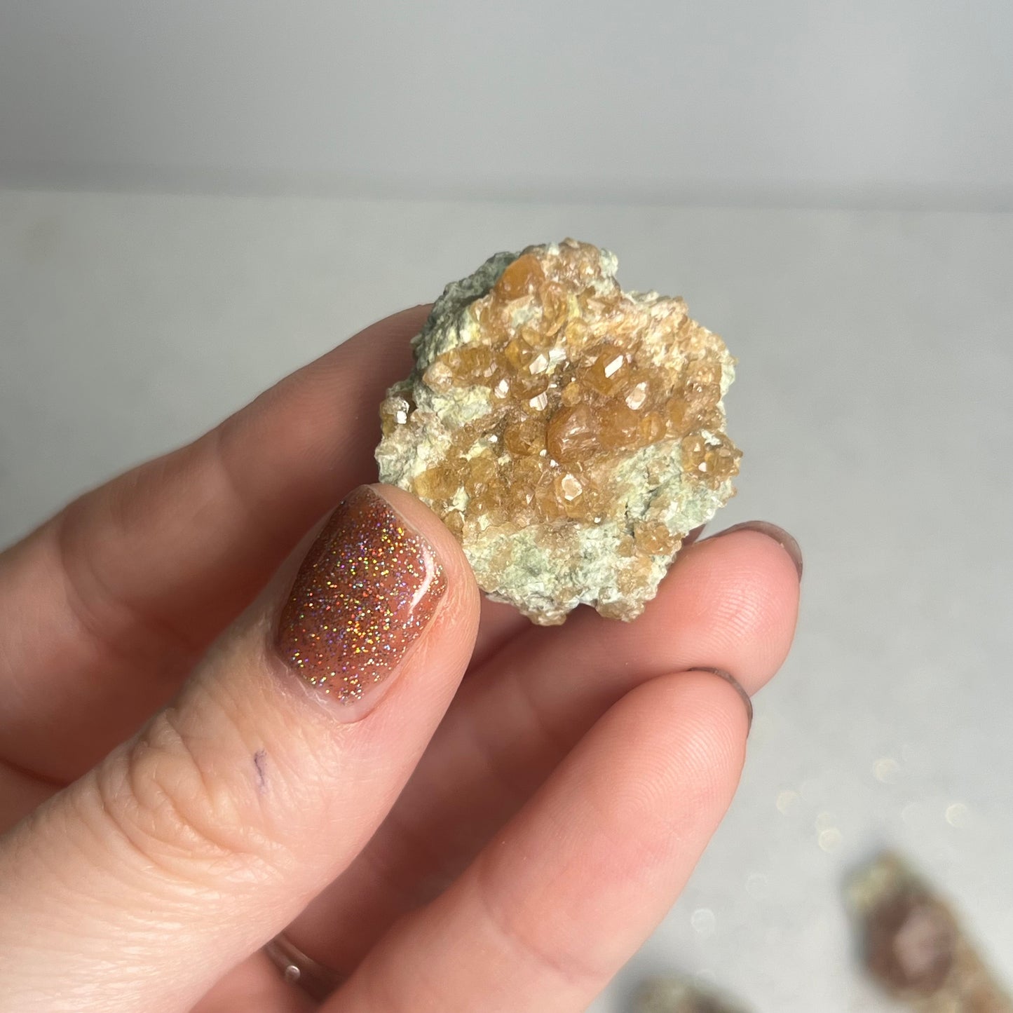 Raw Orange Garnet On Matrix