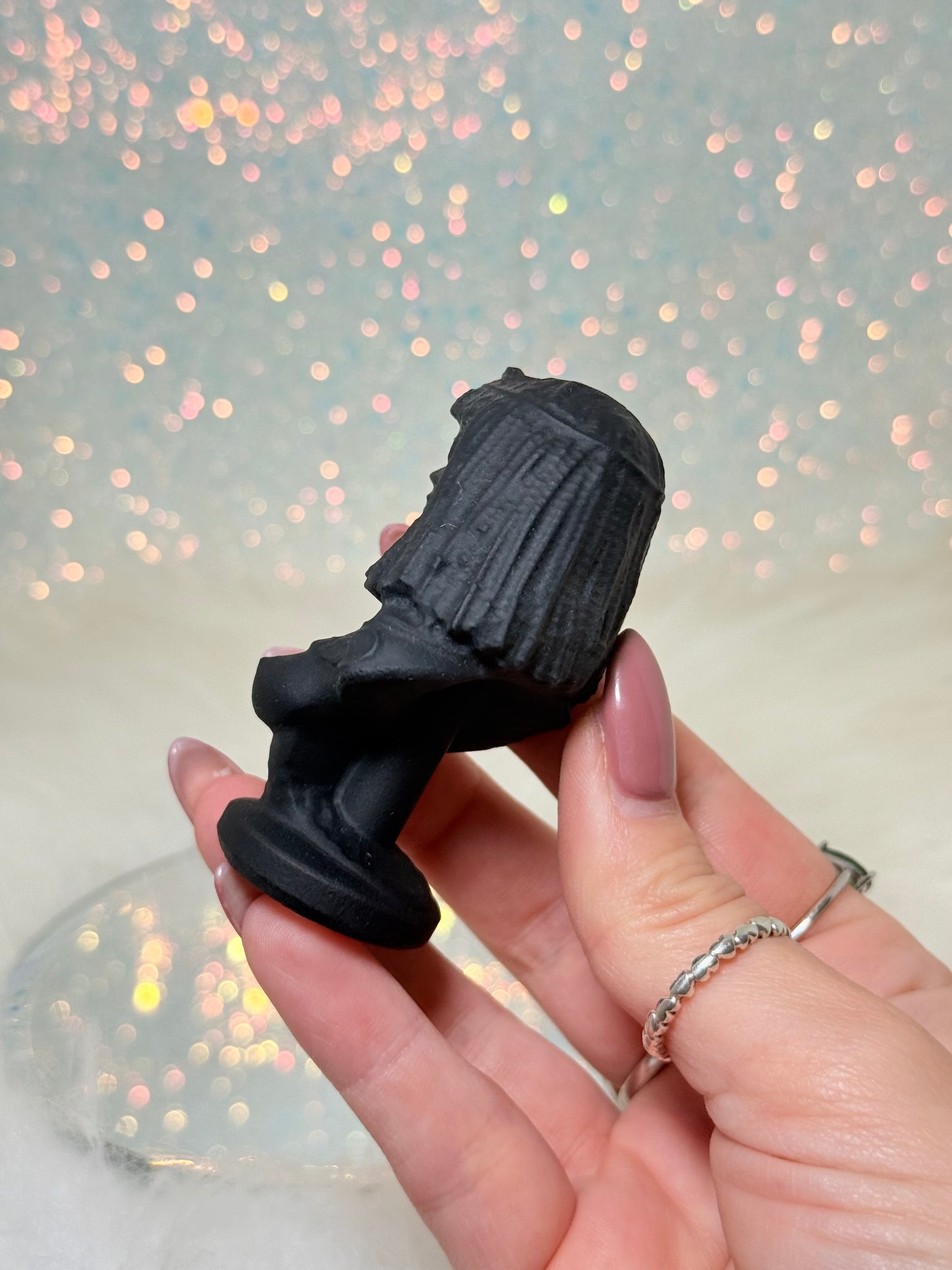 Matte Black Obsidian Cleopatra