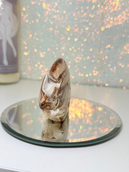 Chocolate Calcite Zuni Bear (A)