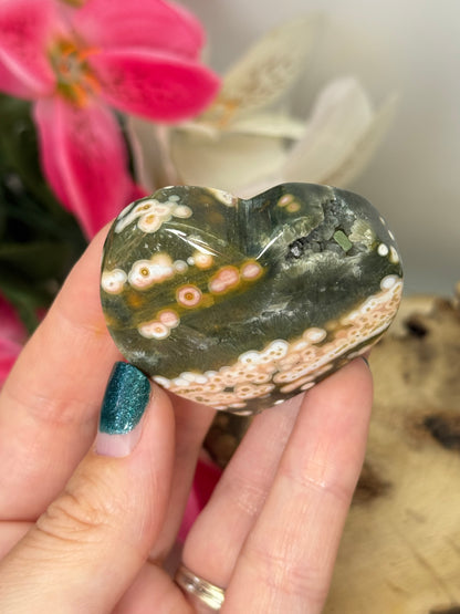 8th Vein Ocean Jasper Heart