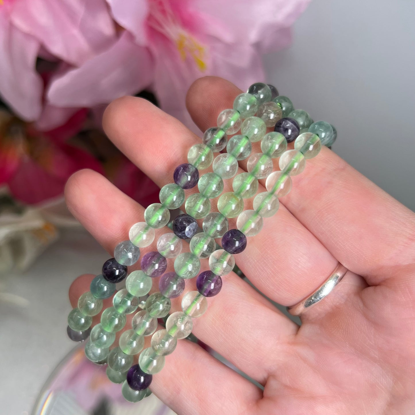 Fluorite Bead Bracelet (6mm)