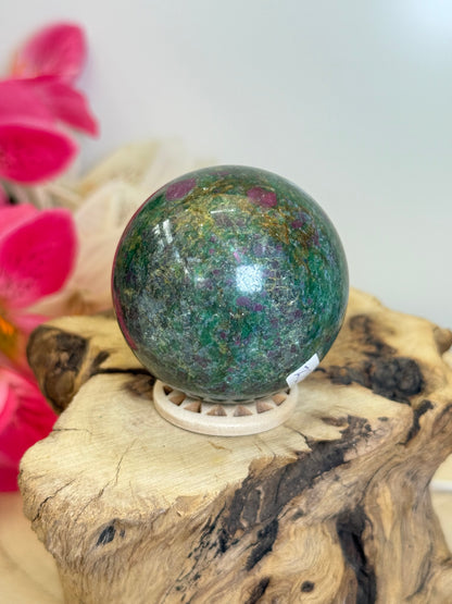 Ruby In Fuschite Sphere