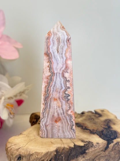 Pink Crazy Lace Agate Tower (Indonesia)