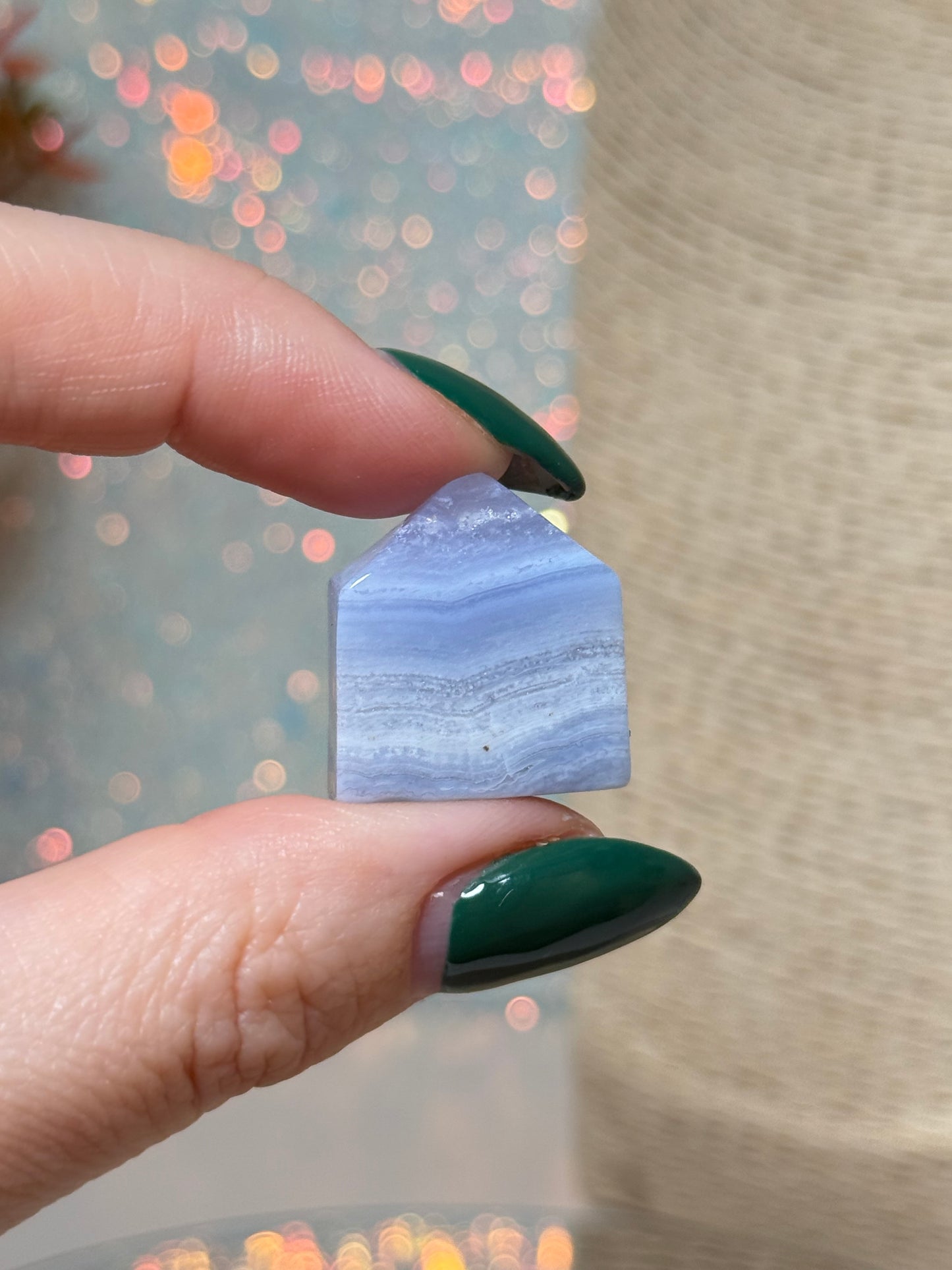 Blue Lace Agate Baby Tower (B)