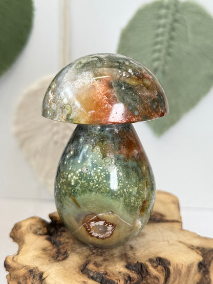 Large Ocean Jasper Mushroom
