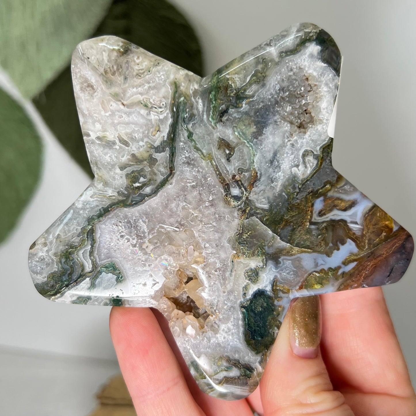 Moss Agate Star