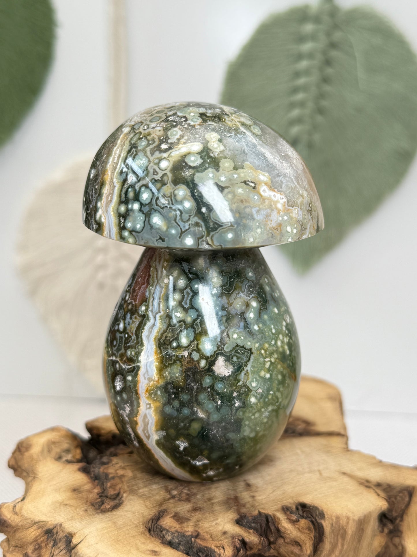 Large Ocean Jasper Mushroom
