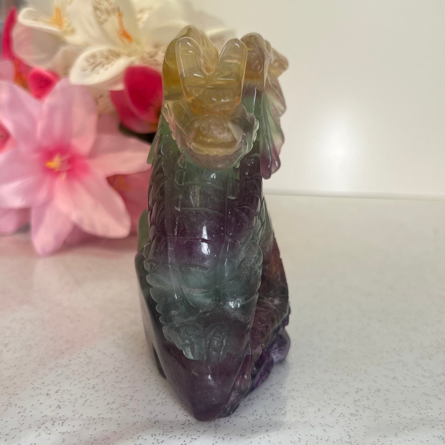 Large Fluorite Dragon Hand Carved