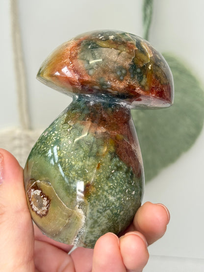 Large Ocean Jasper Mushroom