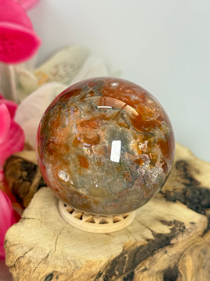 Red Moss Agate Sphere