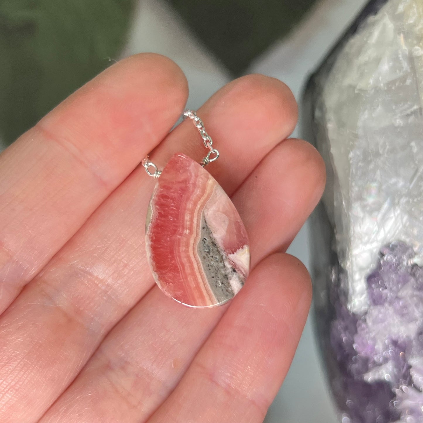 Rhodochrosite Necklace S925