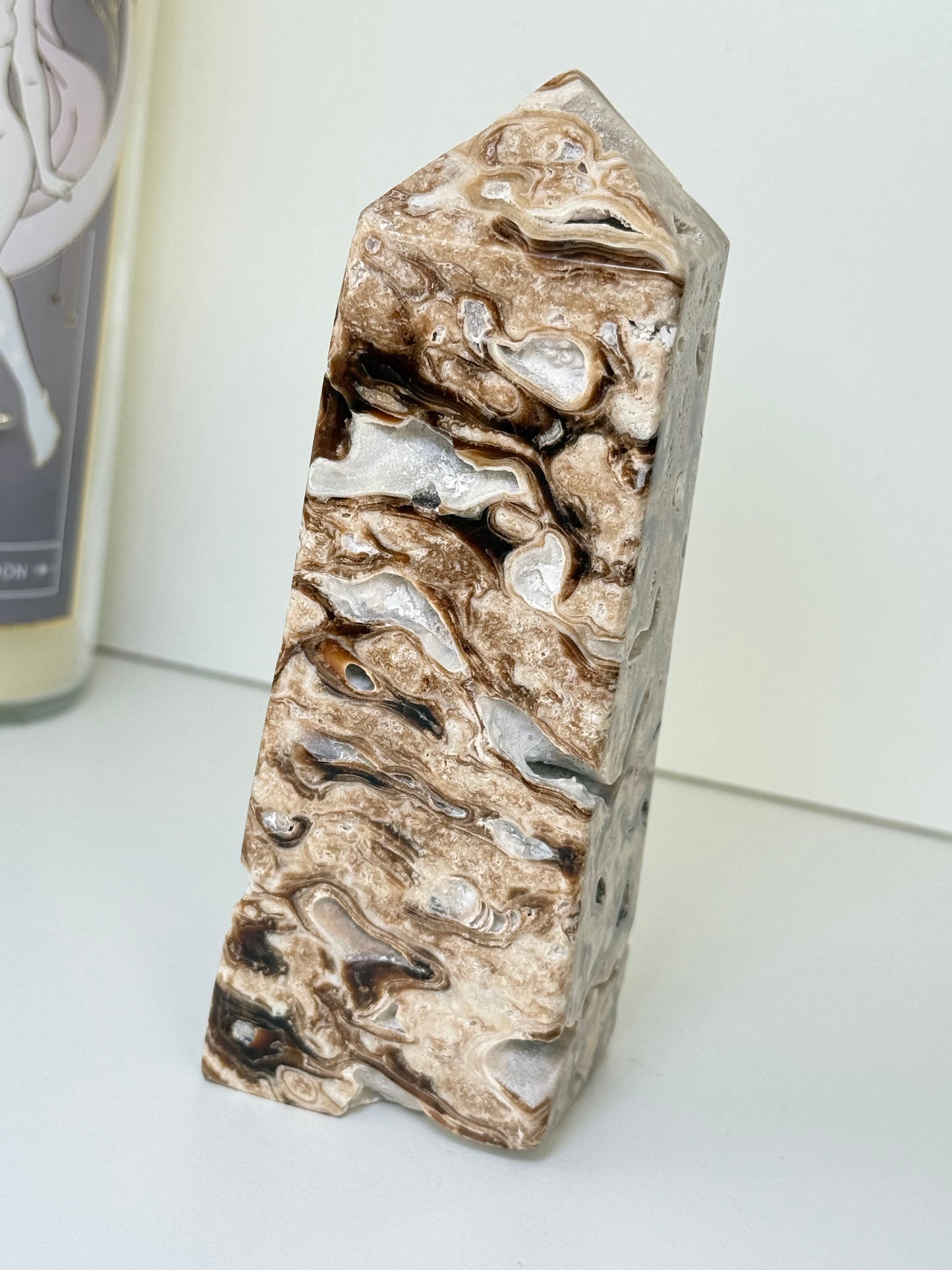 Large Chocolate Calcite Tower