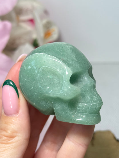Green Aventurine Skull