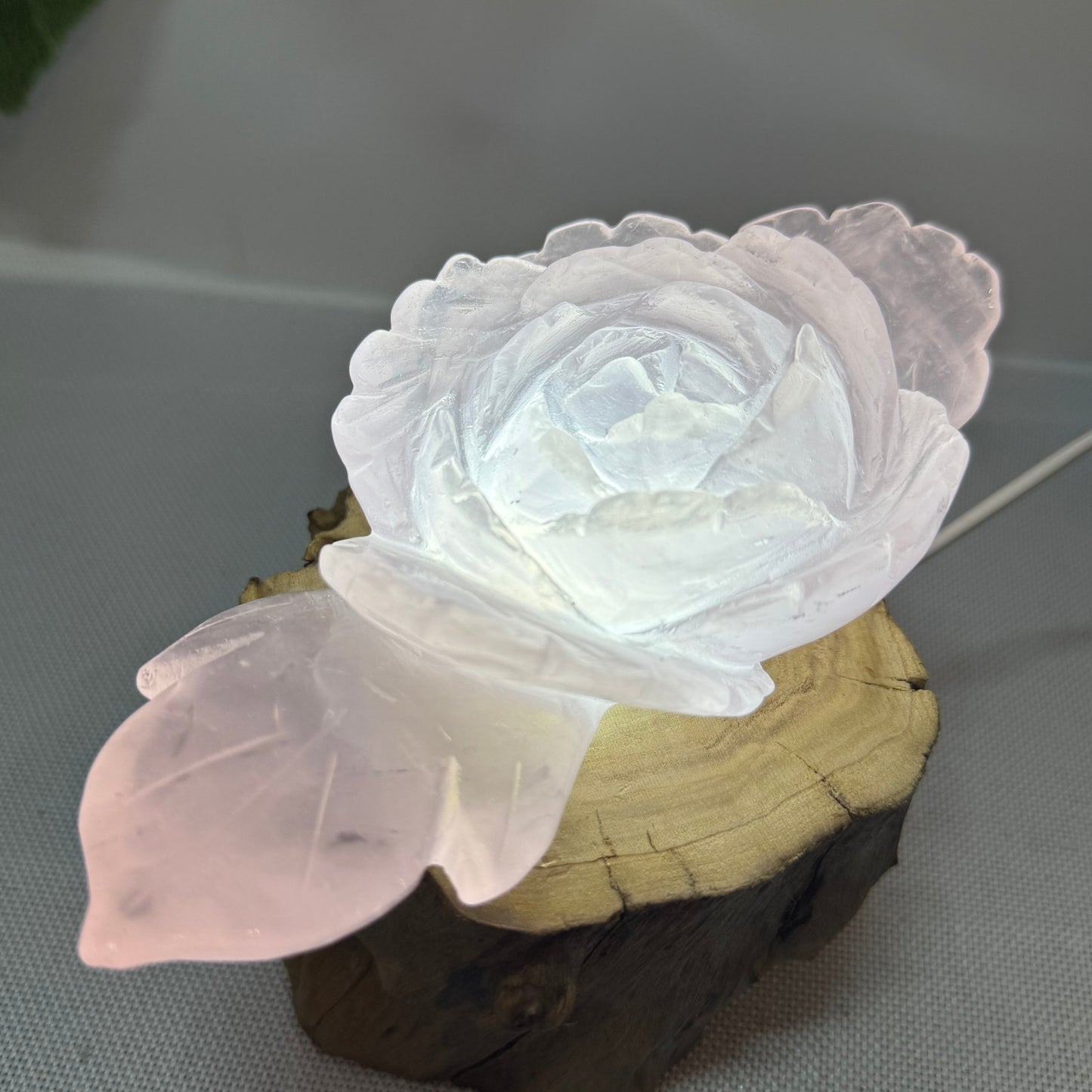 Large Rose Quartz Flower