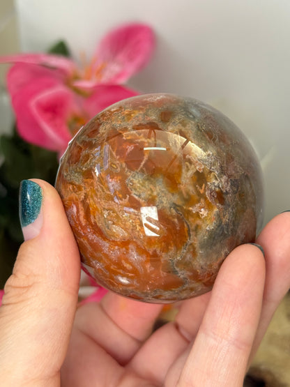 Red Moss Agate Sphere
