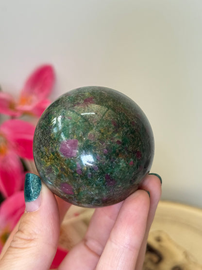 Ruby In Fuschite Sphere