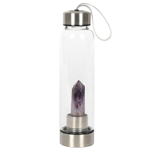 Amethyst Glass Water Bottle