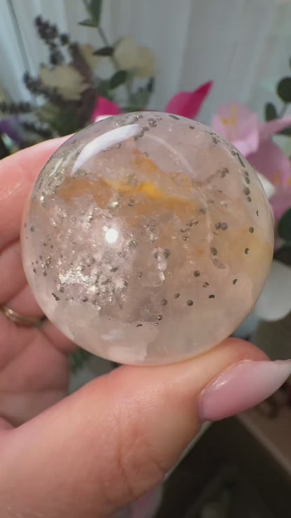 Fluorite Sphere With Pyrite