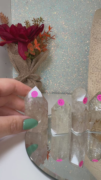 Brazilian Powellite Quartz Point (UV Reactive)