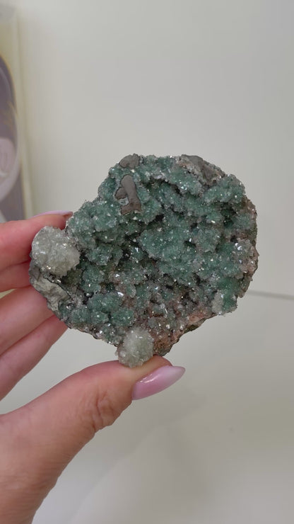 Calcite Coated Green Heulandite