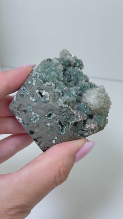Calcite Coated Green Heulandite