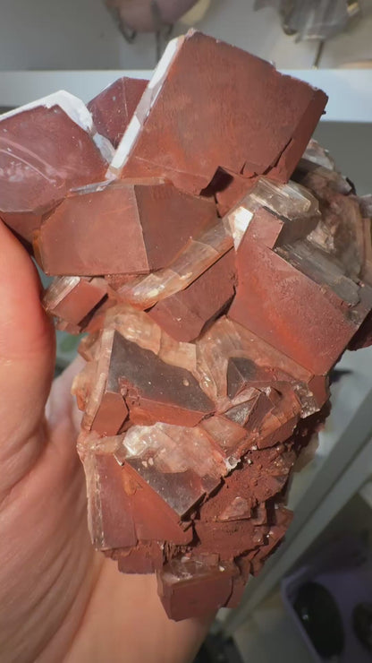 Large Cubic Chocolate Calcite Raw