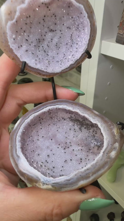 Brazilian Druzy Agate Geode Display Jewellery Box