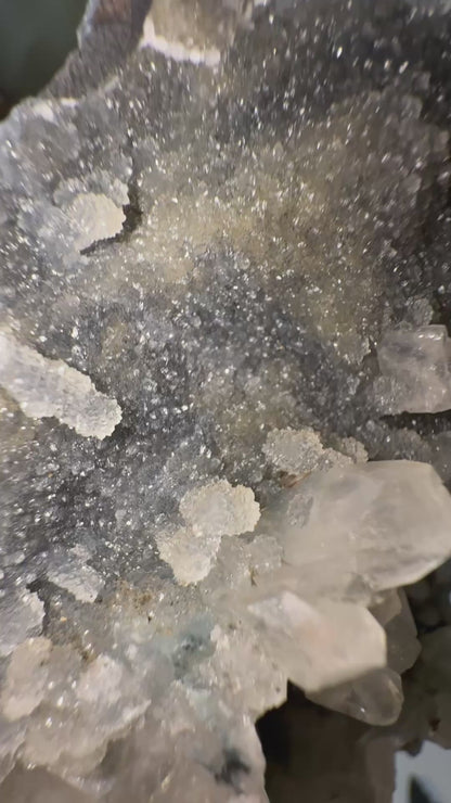 Black Chalcedony With Apophyllite