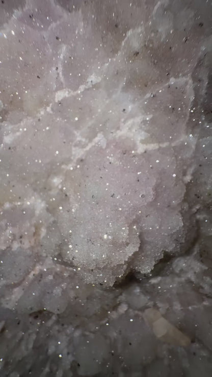 Rainbow Amethyst Cluster On Gold Stand