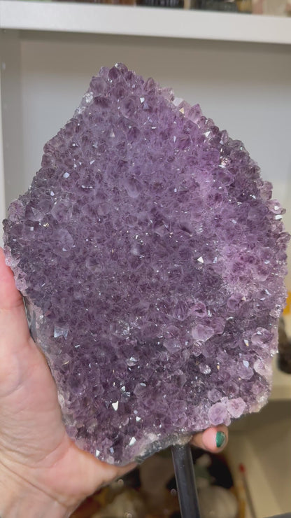 Large Amethyst Cluster On Stand