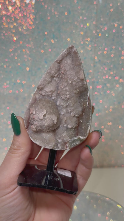 Green Sugar Amethyst Tear Drop