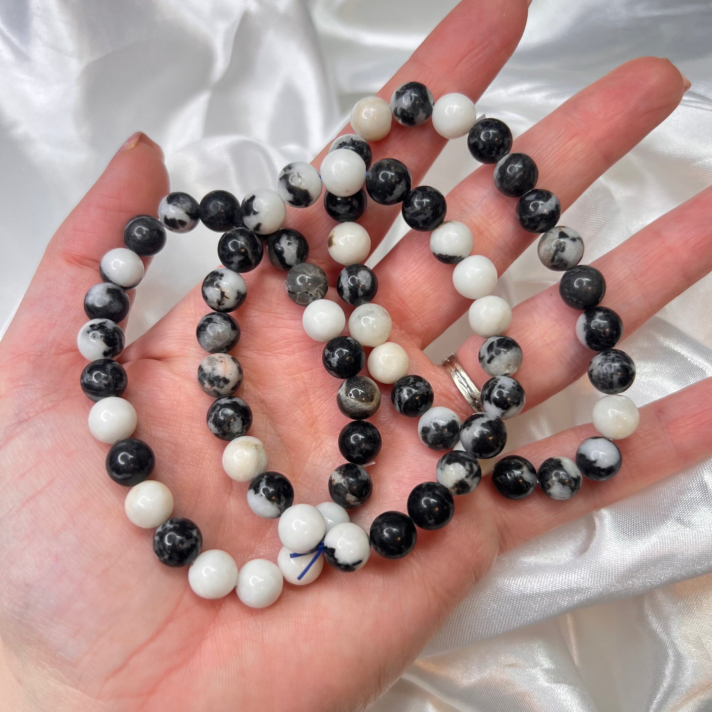 Zebra Jasper Bead Bracelet